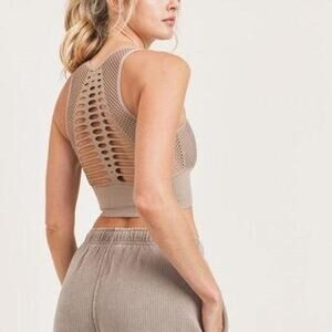S Mono B Laser Cut Sports Bra